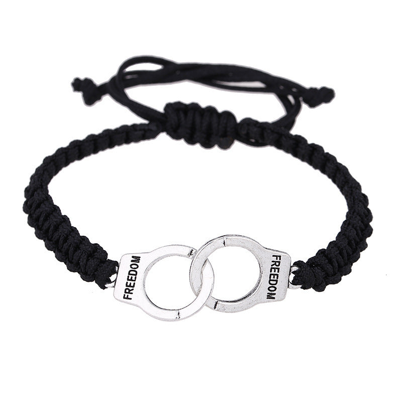 Woven Handcuffs Adjustable Freedom Bracelet For Men