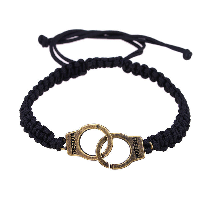 Woven Handcuffs Adjustable Freedom Bracelet For Men