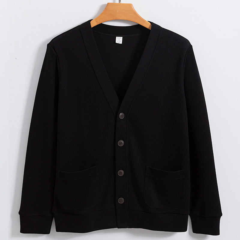 Washable Cotton V-neck Sweatshirt Men