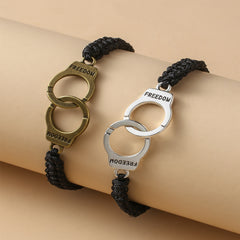 Woven Handcuffs Adjustable Freedom Bracelet For Men
