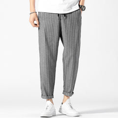 New Loose Striped Men's Wide-Leg Loose Straight Casual Pants For Men