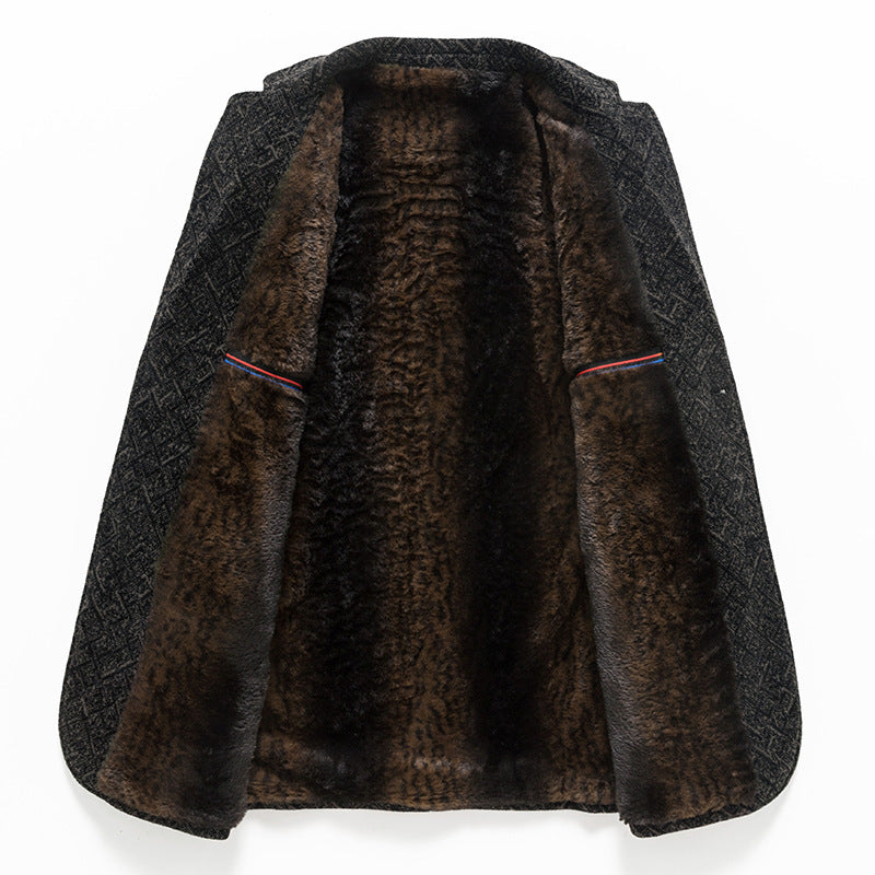 Chenille Casual Simple Suit Coat For Men