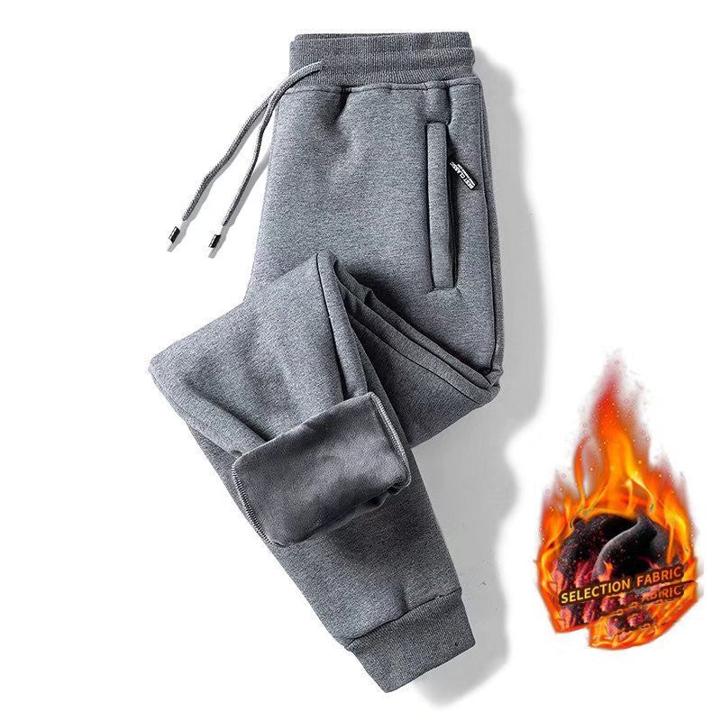 Lamb Cashmere Thickened Casual Straight Pants For Men