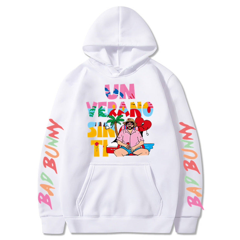 Bad Bunny Sweatshirt Hoodie Casual For Men