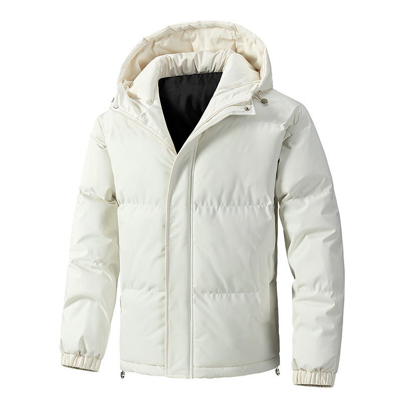 Winter Loose Hooded Cotton-padded Thickened Coat For Men