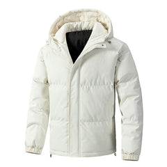 Winter Loose Hooded Cotton-padded Thickened Coat For Men