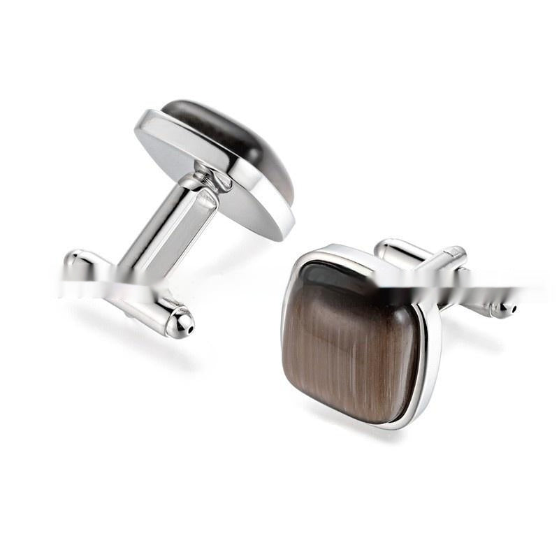 Men's High-End Opal Cufflinks Business Shirt French Cufflinks Ornament