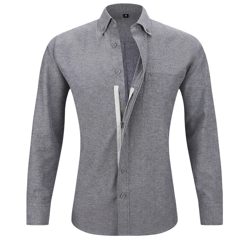 Men's Business Shirt Solid Color