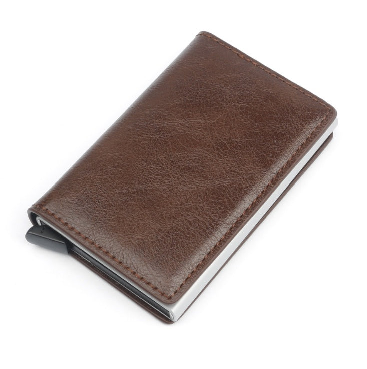 PU Automatic RFID Multi-Function Card Holder