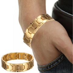 Health Energy 4 In 1 Bracelet Magnetic Titanium Bio Energy Arthritis Twisted Healthy Magnetic Bracelet For Men