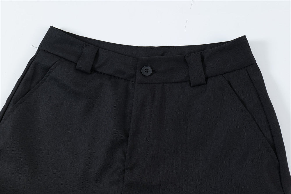Pleated Casual Cropped Pants For Men