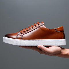 British Style Men’s Casual Shoes – Soft Bottom, Brushed Leather Design