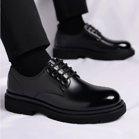 Men's British Style Black Formal Leather Shoes