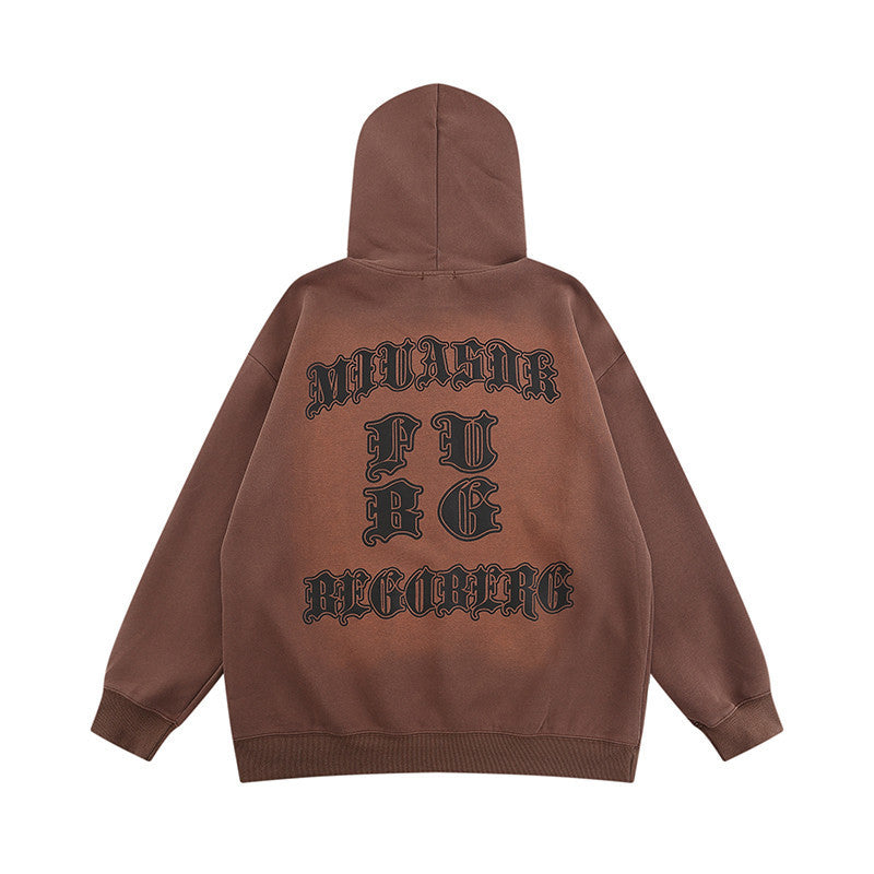 Gothic Letter Printed Hoodie For Men