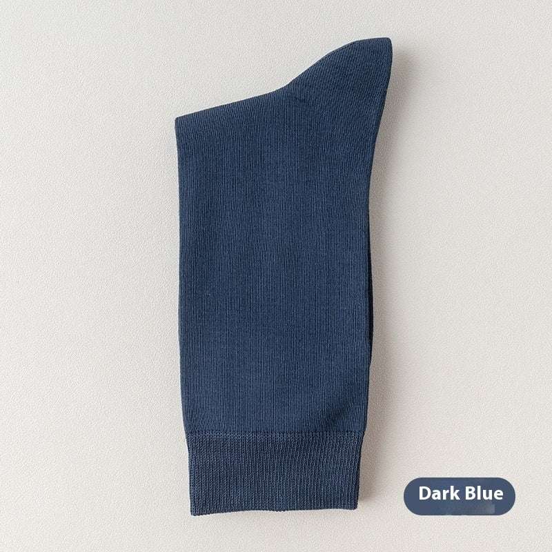 Mid-Calf Spring And Autumn Pure Cotton Men's Business Socks
