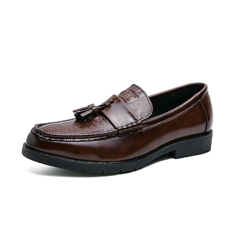 Men's Pointed Toe Tassel Leather Shoes – Business Casual Fashion