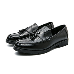 Men's Pointed Toe Tassel Leather Shoes – Business Casual Fashion