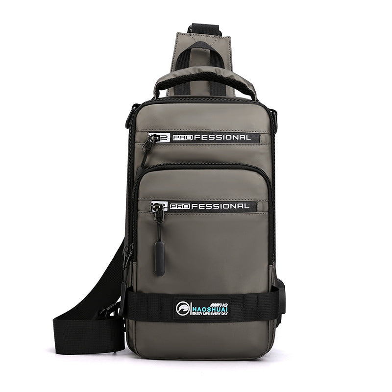 Multifunction Bags For Men Nylon Backpack Crossbody Shoulder Bag With USB Charging