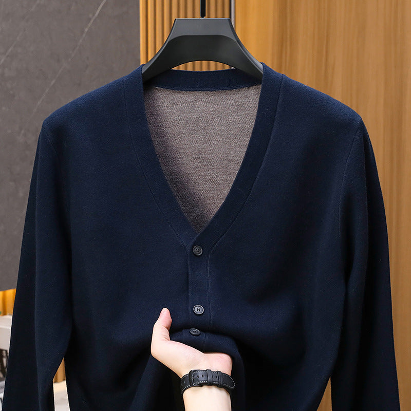 Men’s Versatile V-Neck Casual Sweater