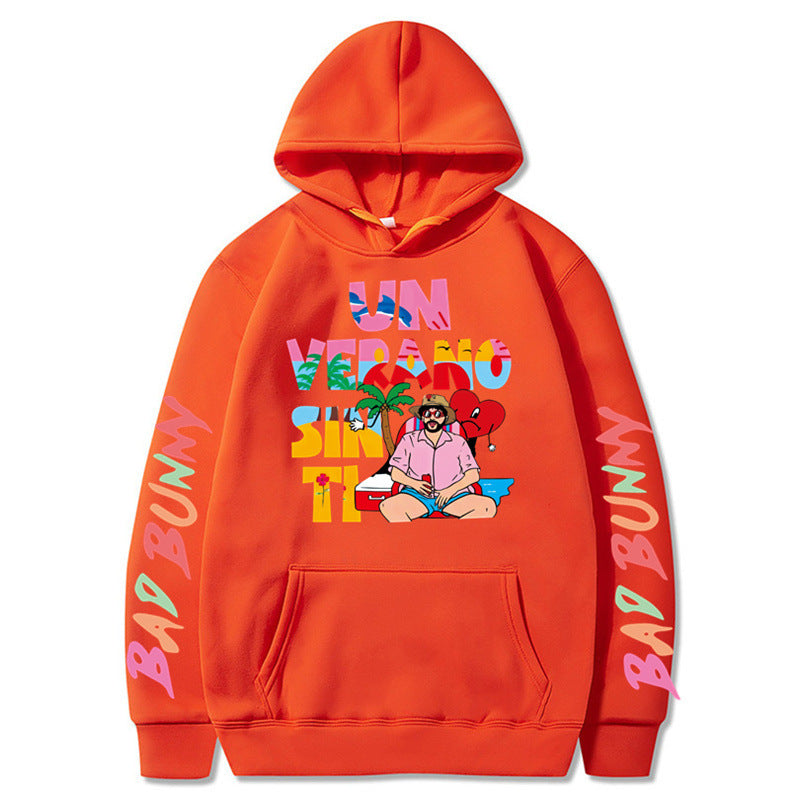 Bad Bunny Sweatshirt Hoodie Casual For Men