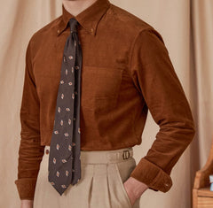Cotton Corduroy Long-sleeved Shirt American Japanese Style