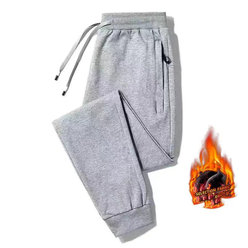 Lamb Cashmere Thickened Casual Straight Pants For Men