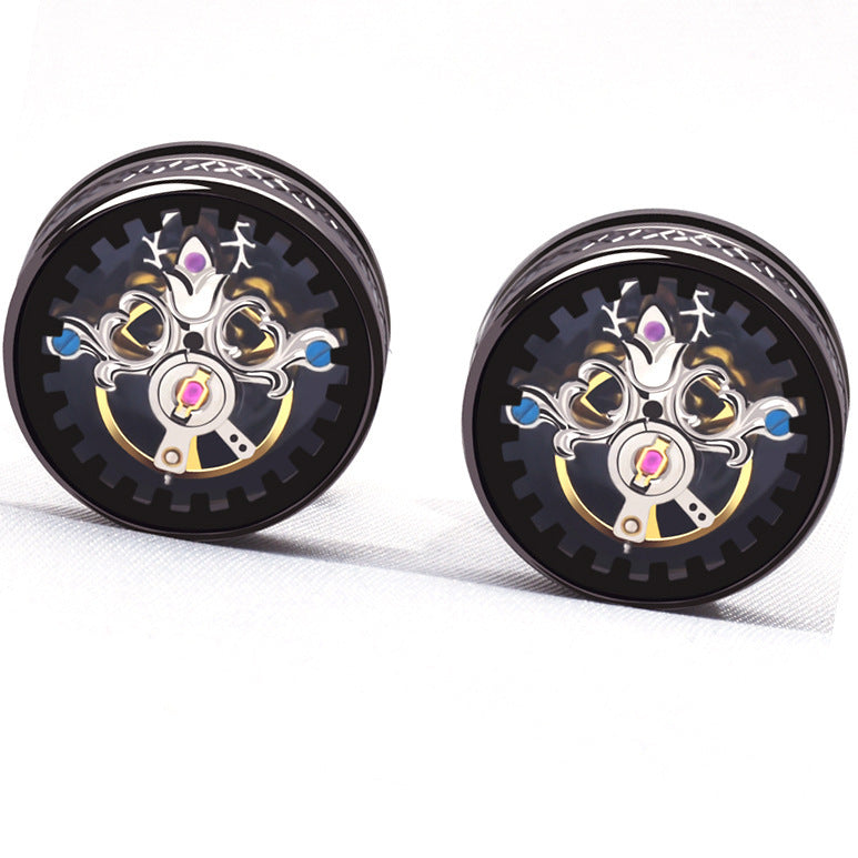 Tourbillion Cufflinks Light Luxury Business French Style Shirt Punk Movement Cufflinks