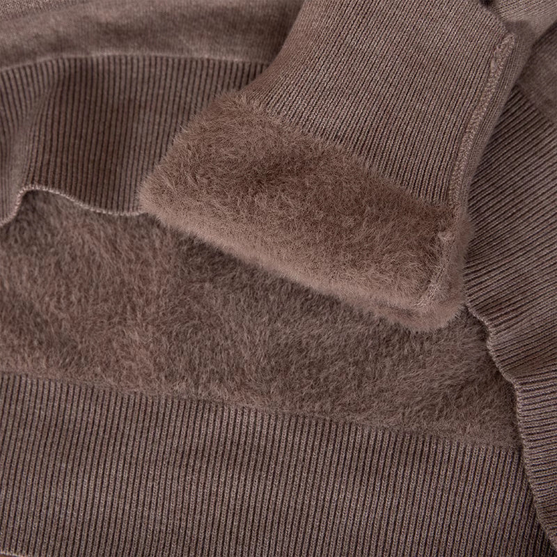 Winter Pullover Keep Warm Knitted Mock Neck Sweater