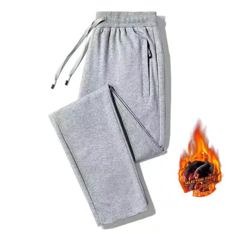 Lamb Cashmere Thickened Casual Straight Pants For Men