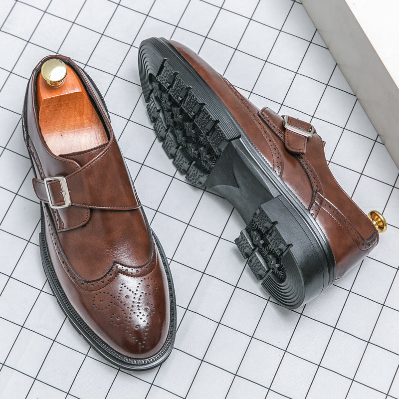 Men's Oxford Monk Strap Formal Leather Shoes