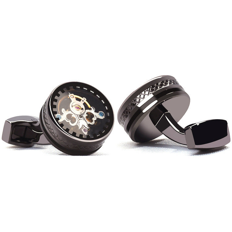 Tourbillion Cufflinks Light Luxury Business French Style Shirt Punk Movement Cufflinks