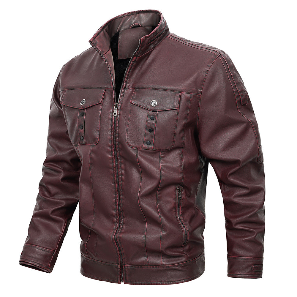 Men's Leather Jacket Spring And Autumn