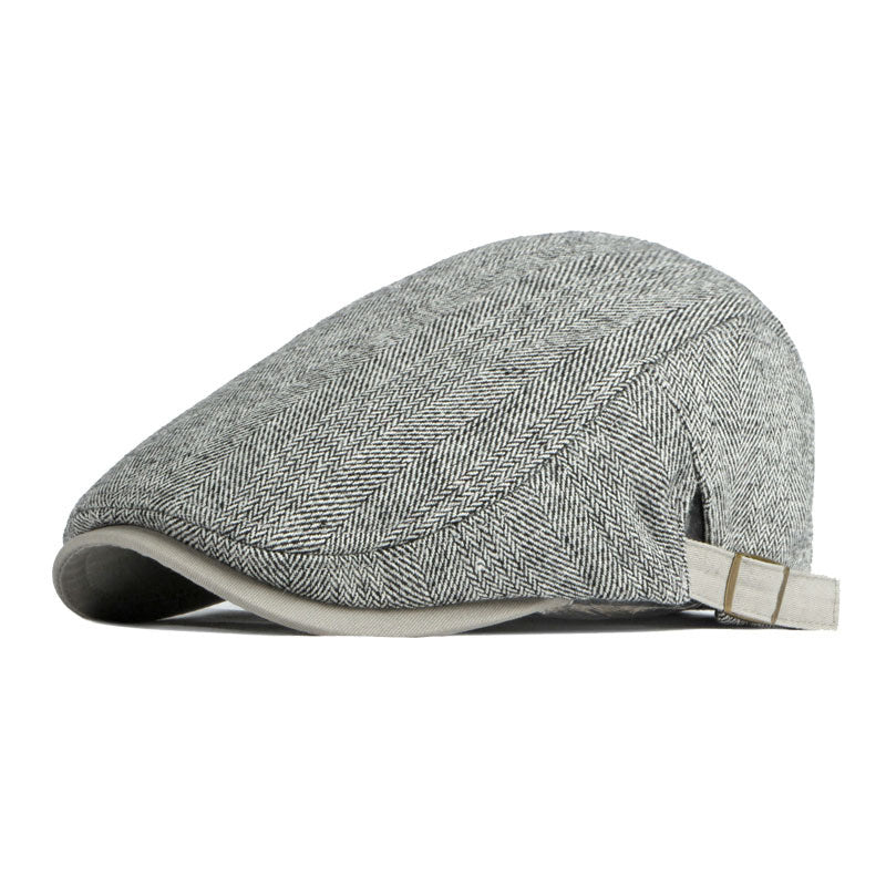 Casual Style Retro Literary Cotton Beret Hat For Men