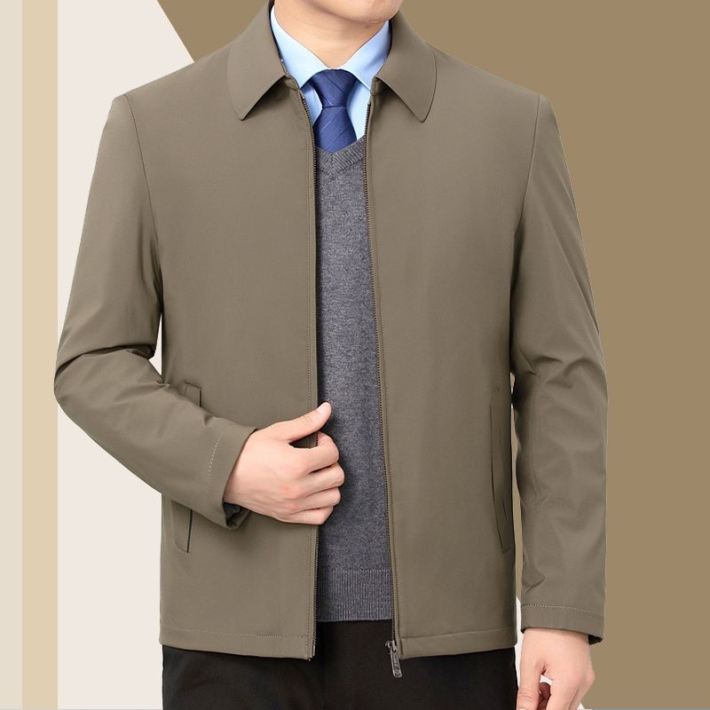 Men's New Spring And Autumn Polo Collar Coat