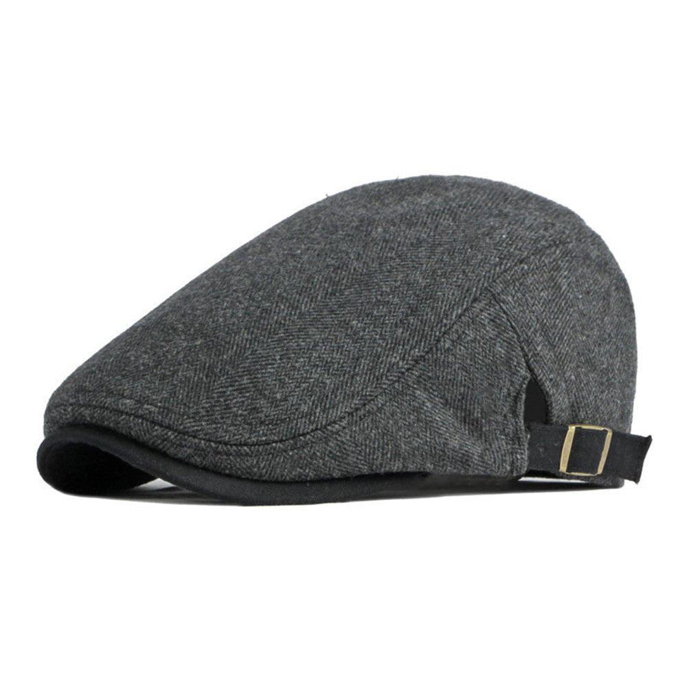 Casual Style Retro Literary Cotton Beret Hat For Men