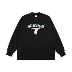 Men's Polar Bear Simple Hand-painted Cartoon All-match Casual Sweatshirt