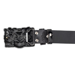 Skull Head Embossed With Two-Story Bull's Head Belt