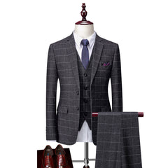 Men's Business 3 Piece Suit Slim Fit Wedding Groom Men