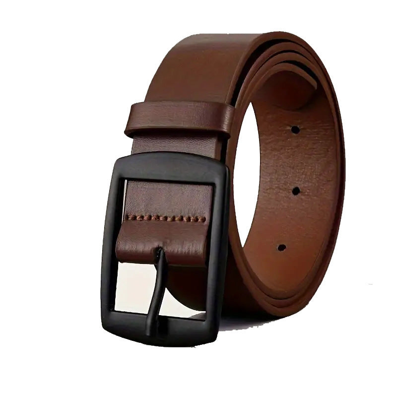 All-matching Men's Belt Pin Buckle Microfiber Eyelet
