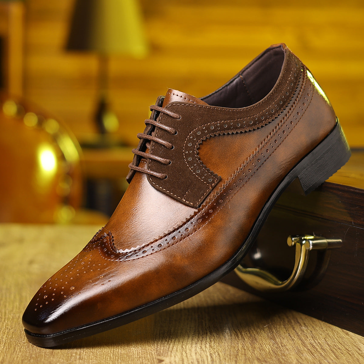 Men's Casual All-matching Vintage Oxford Leather Shoes