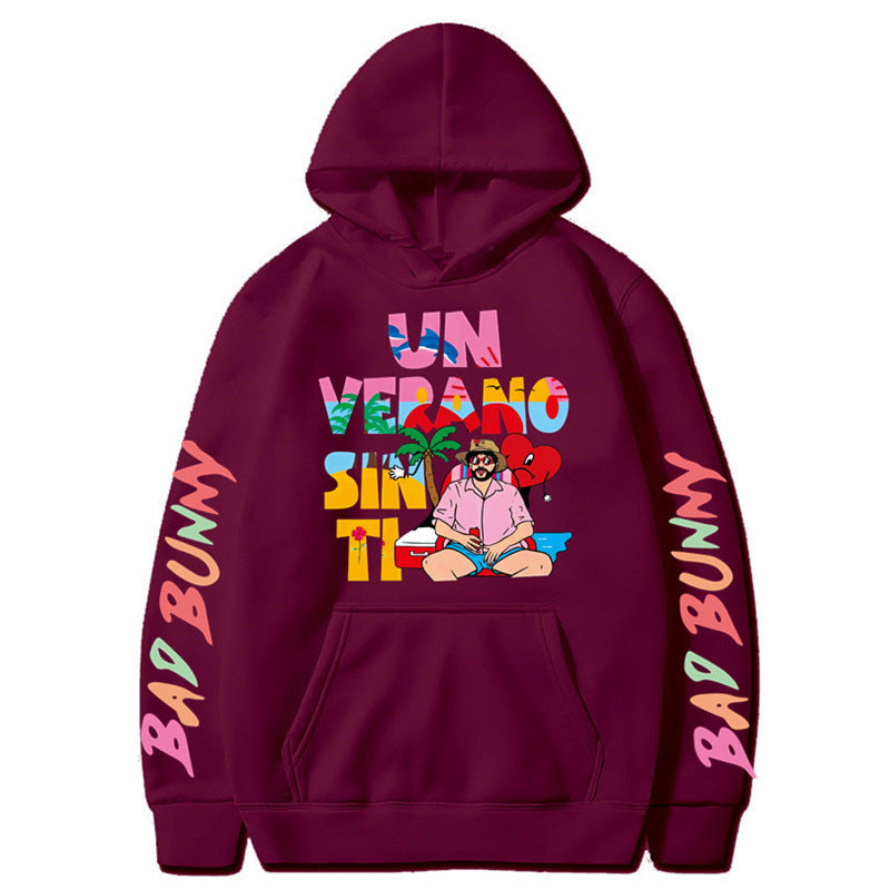 Bad Bunny Sweatshirt Hoodie Casual For Men