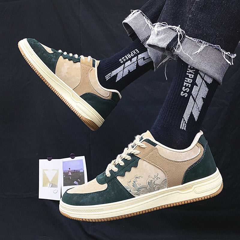 Men’s Outdoor Walking Sneakers – Stylish Lace-Up Flats