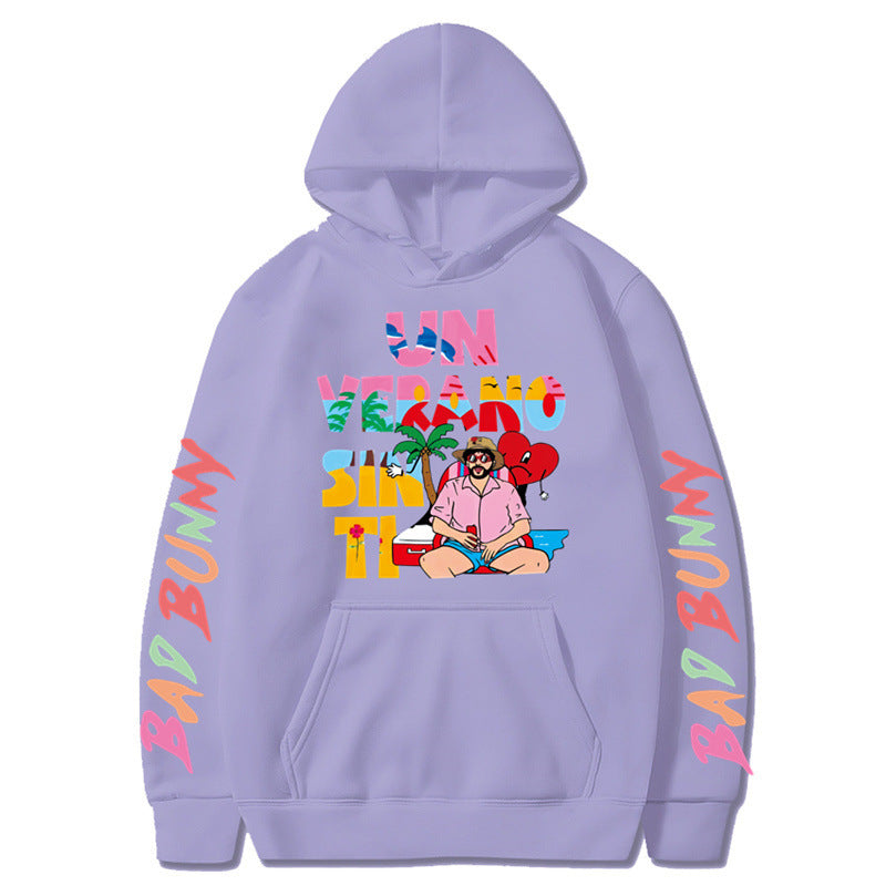 Bad Bunny Sweatshirt Hoodie Casual For Men