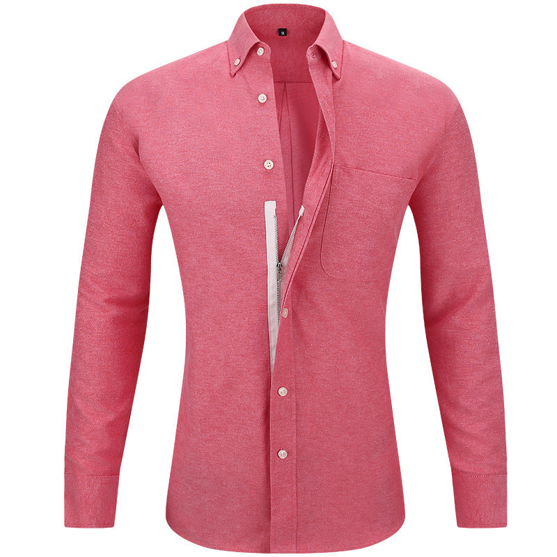 Men's Business Shirt Solid Color