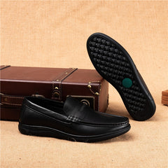 Men's Formal Leather Dress Shoes – Soft Sole Flat Heel Business Style