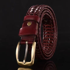 Leather Pin Buckle Handmade Pant Trendy Casual Belt