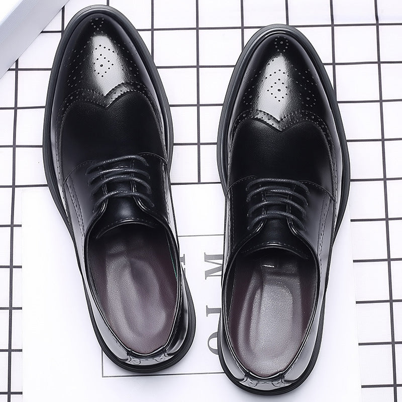 Men's Brogue Leather Business British Formal Leather Shoes