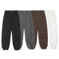 Retro Drawstring Paratrooper Casual Pants Men