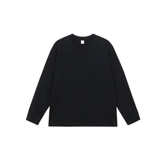 Men's Simple Solid Color Pure Cotton Long Sleeved T-shirt