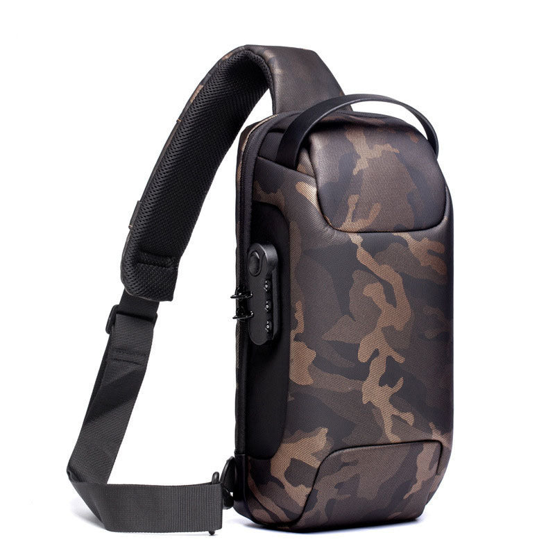 Anti Theft Sling Bag, Waterproof Men's Chest Bag Shoulder Bags Crossbody Sling Backpack